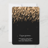 Elegant huwelijks Elopement Falling Stars Gold Aankondiging (Achterkant)