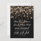 Elegant huwelijks/Elopement Gold Midnight Glam Aankondiging (Voorkant)