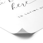 Elegant Huwelijks Wens Je Was Hier Herinnering Bor Poster (Hoek)