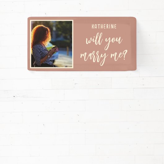 Elegant huwelijksaanzoek zal je met me trouwen spandoek (Insitu)