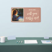 Elegant huwelijksaanzoek zal je met me trouwen spandoek (Beurs)