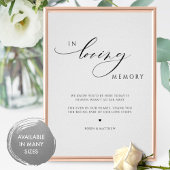 Elegant Huwelijksbord Ter Herinnering Poster