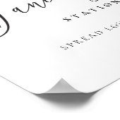 Elegant huwelijksbruiloft Sanitizing Station Poster (Hoek)