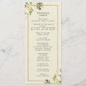 Elegant huwelijksceremonie programma chique Waterv Programmakaart (Achterkant)