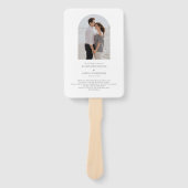 Elegant huwelijksceremonie programma Foto Handwaaier (Voorkant)