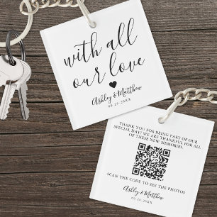 Elegant Huwelijksfoto Cadeautje Sleutelhanger