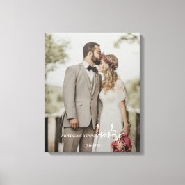 Elegant Huwelijksfotografieschrift Canvas Afdruk