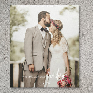 Elegant Huwelijksfotografieschrift Canvas Afdruk