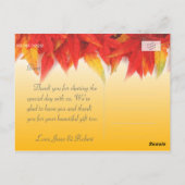 Elegant, huwelijksgunst bedankt briefkaart (Achterkant)