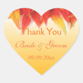 Elegant,  huwelijksgunst bedankt hart sticker (Voorkant)