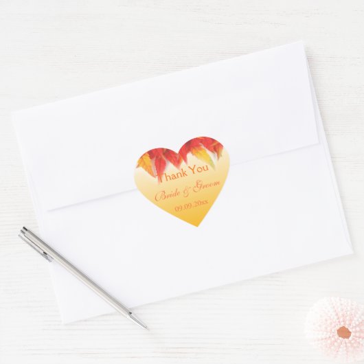 Elegant,  huwelijksgunst bedankt hart sticker (Envelop)