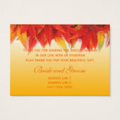 Elegant, huwelijksgunst bedankt visitekaartje (Achterkant)