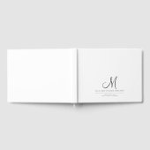 Elegant huwelijksinitiaal Huwelijksmonogram Huweli Gastenboek (Volledig)