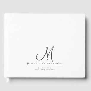 Elegant huwelijksinitiaal Huwelijksmonogram Huweli Gastenboek