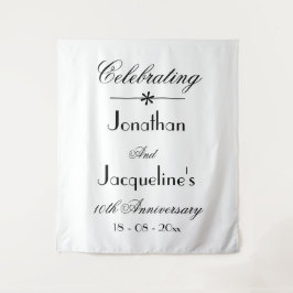 Elegant Huwelijksjubileum Achtergrond Wandtapijt Wandkleed