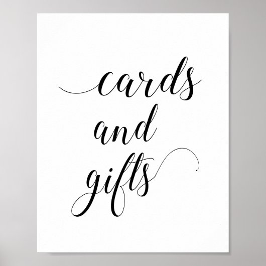 Elegant Huwelijkskaarten en Geschenken Bord Poster (Voorkant)