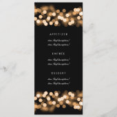 Elegant huwelijksmenu Gold Hollywood Glam Menu (Voorkant)