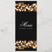 Elegant huwelijksmenu Gold Hollywood Glam Menu (Achterkant)