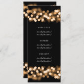 Elegant huwelijksmenu Gold Hollywood Glam Menu (Voorkant / Achterkant)