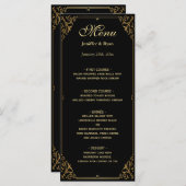 Elegant huwelijksmenu menu (Voorkant / Achterkant)