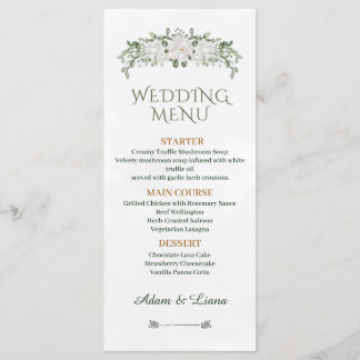 Elegant huwelijksmenu - "Samen bouwden ze een leve Menu