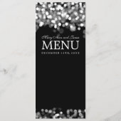Elegant huwelijksmenu Zilveren Lichten Menu (Achterkant)