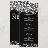 Elegant huwelijksmenu Zilveren Lichten Menu (Voorkant / Achterkant)
