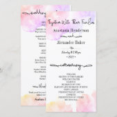 Elegant huwelijksprogramma. (Voorkant / Achterkant)