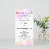 Elegant huwelijksprogramma. (Staand voorkant)