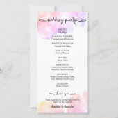 Elegant huwelijksprogramma. (Achterkant)