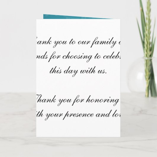 Elegant huwelijksprogramma Cherry Blossom Blue Programma (Achterkant)