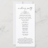 Elegant huwelijksprogramma, eenvoudige volgorde va (Achterkant)