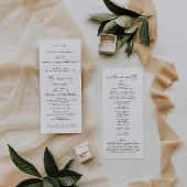 Elegant huwelijksprogramma, eenvoudige volgorde va