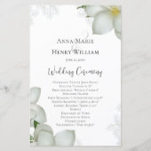 Elegant huwelijksprogramma Floral Botanical (Voorkant)