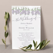 Elegant huwelijksprogramma Floral Lila