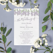 Elegant huwelijksprogramma Floral Lila