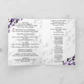 Elegant huwelijksprogramma Japanese Flowers Paarse Programma (Binnen)