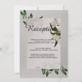 Elegant huwelijksprogramma kaart