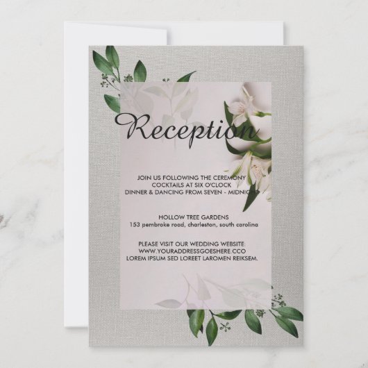 Elegant huwelijksprogramma kaart (Voorkant)