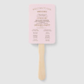 Elegant Huwelijksprogramma met Foto Handwaaier (Achterkant)