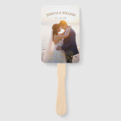 Elegant Huwelijksprogramma met Foto Handwaaier (Voorkant)