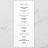 Elegant huwelijksprogramma met rustiek roze hart programmakaart (Achterkant)