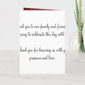 Elegant huwelijksprogramma Modern Hearts Red Programma (Achterkant)