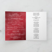 Elegant huwelijksprogramma Modern Hearts Red Programma (Binnen)