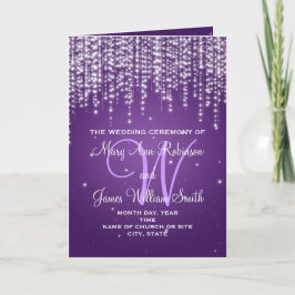 Elegant huwelijksprogramma nacht verblinden Paarse Programma