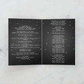 Elegant huwelijksprogramma Night Dazzle Black Programma (Binnen)