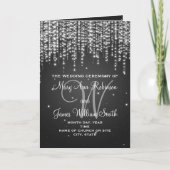 Elegant huwelijksprogramma Night Dazzle Black Programma (Voorkant)