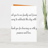 Elegant huwelijksprogramma Sparkling Chain Sinaasa Programma (Achterkant)