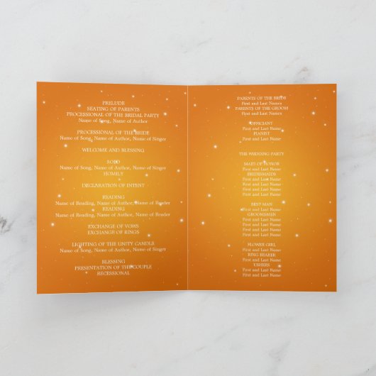 Elegant huwelijksprogramma Sparkling Chain Sinaasa Programma (Binnen)