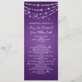 Elegant huwelijksprogramma sprankelende ketting Pa Programmakaart (Voorkant)